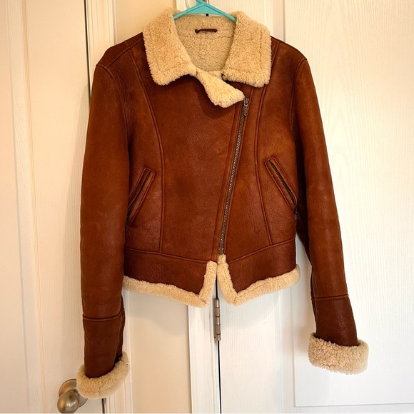 Bod & Christensen Genuine Shearling Aviator Jacket - Picture 11 of 12